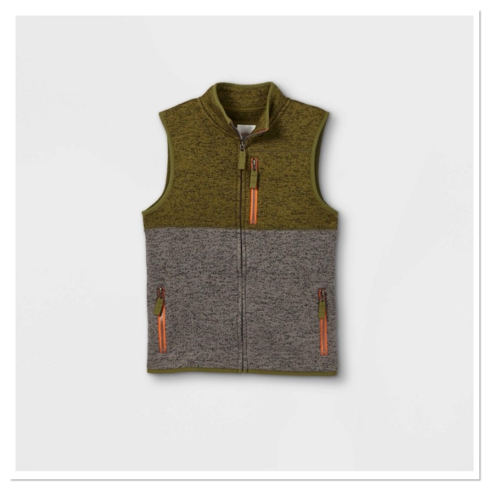 Boys Knit Fleece Zip Up Vest Cat & Jack